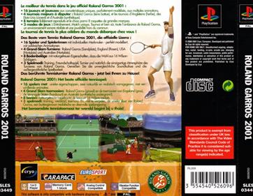 Roland Garros French Open 2001 - Box - Back Image