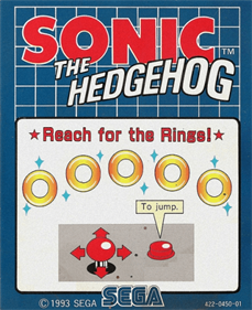 Sonic the Hedgehog - Arcade - Controls Information Image