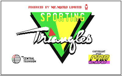 Sporting Triangles - Screenshot - Game Title Image