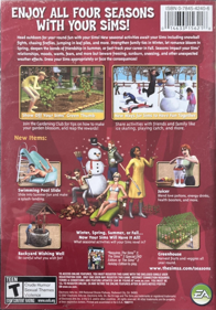 The Sims 2: Seasons - Box - Back