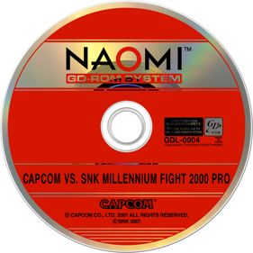 カプコンvsSNKプロ　ミレニアムファイト2000　NAOMI用GD-ROM Capcom vs. SNK: Millennium Fight 2000 Pro Images - LaunchBox