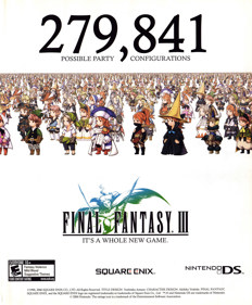 Final Fantasy III - Advertisement Flyer - Front