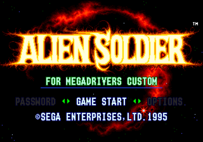 Alien Soldier - Screenshot - Game Title Image