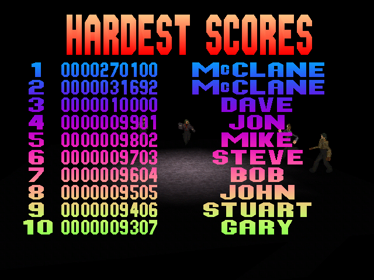Die Hard Trilogy - Screenshot - High Scores