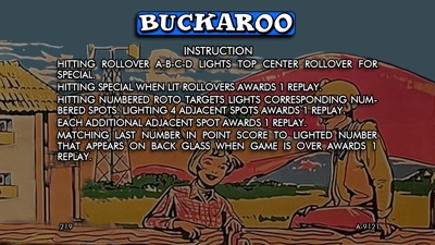 Buckaroo - Arcade - Controls Information