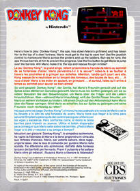 Donkey Kong - Box - Back Image