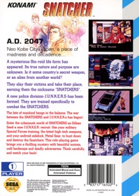 Snatcher - Box - Back Image