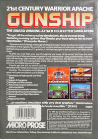 Gunship: The Helicopter Simulation - Box - Back