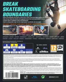 Tony Hawk's Pro Skater 1 + 2 - Box - Back