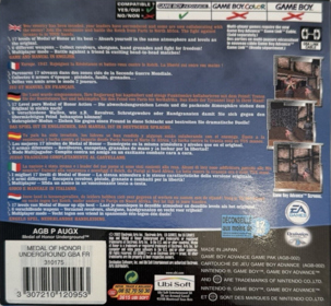 Medal of Honor: Underground - Box - Back