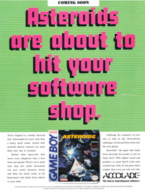 Asteroids - Advertisement Flyer - Front