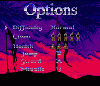 Bram Stoker's Dracula - Screenshot - Game Select