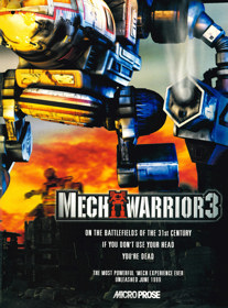 MechWarrior 3 - Advertisement Flyer - Front