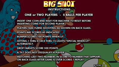 Big Shot - Arcade - Controls Information