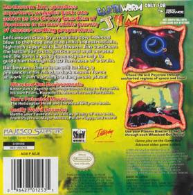 Earthworm Jim - Box - Back Image