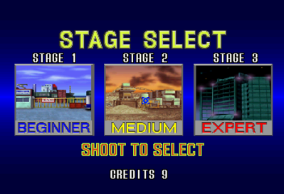 Virtua Cop - Screenshot - Game Select