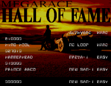 MegaRace - Screenshot - High Scores Image