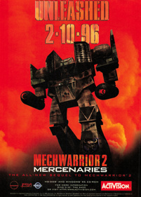 MechWarrior 2: Mercenaries - Advertisement Flyer - Front
