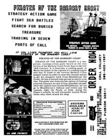 Pirates of the Barbary Coast - Advertisement Flyer - Front