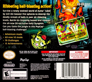 Zuma's Revenge - Box - Back Image