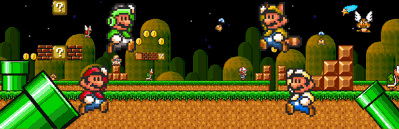 Super Mario 4 Jugadores - Fanart - Background
