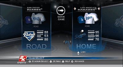 Major League Baseball 2K11 - Screenshot - Game Select
