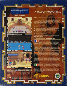 Quest for Glory II: Trial by Fire - Box - Back