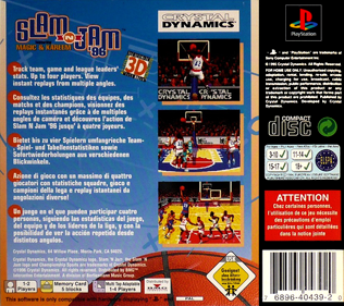 Slam 'n Jam '96 Featuring Magic & Kareem - Box - Back Image