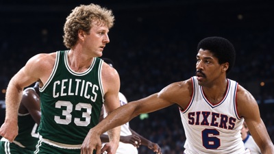 Julius Erving and Larry Bird Go One-on-One