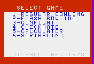 Bowling - Screenshot - Game Select