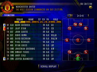 The F.A. Premier League Football Manager 2000 - Screenshot - Gameplay Image
