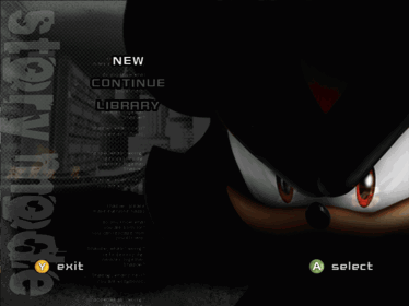 Shadow the Hedgehog - Screenshot - Game Select