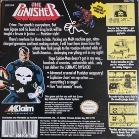 The Punisher: The Ultimate Payback - Box - Back Image