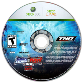 WWE SmackDown vs. Raw 2008 - Disc