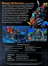 Warcraft III: Reforged - Box - Back