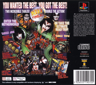 KISS Pinball - Box - Back Image