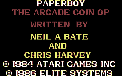 Paperboy - Screenshot - Game Title