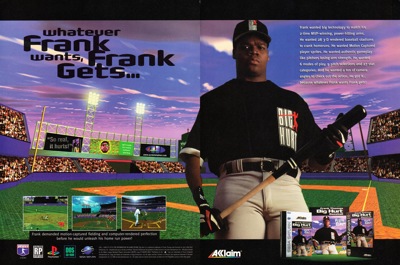 Frank Thomas Big Hurt Baseball - Advertisement Flyer - Front Image