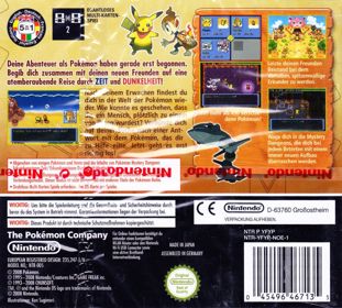 Pokémon Mystery Dungeon: Explorers of Darkness - Box - Back