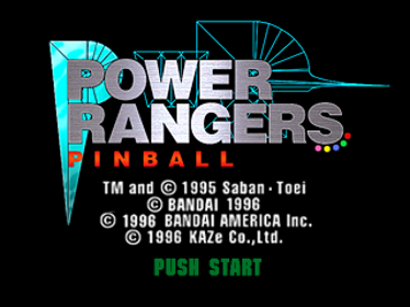 Power Rangers Zeo: Full Tilt Battle Pinball - Screenshot - Game Title