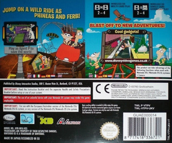 2 Disney Games: Phineas and Ferb / Phineas and Ferb Ride Again - Box - Back
