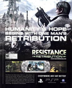 Resistance: Retribution - Advertisement Flyer - Front