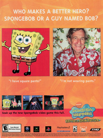 SpongeBob SquarePants: Battle for Bikini Bottom - Advertisement Flyer - Front