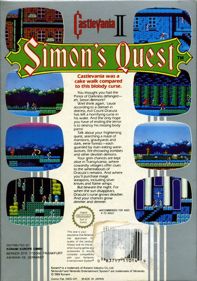 Castlevania II: Simon's Quest - Box - Back