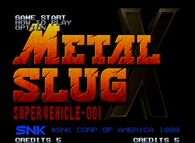 Metal Slug X: Super Vehicle - 001 - Screenshot - Game Title Image