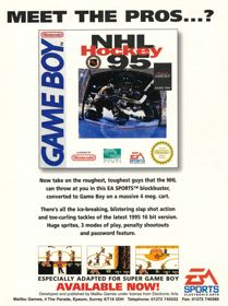 NHL Hockey 95 - Advertisement Flyer - Front