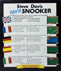 Steve Davis World Snooker - Box - Back Image