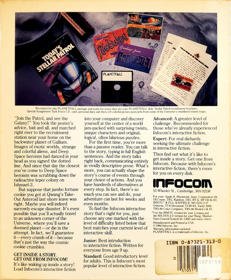 Planetfall - Box - Back