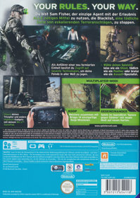 Tom Clancy's Splinter Cell: Blacklist - Box - Back