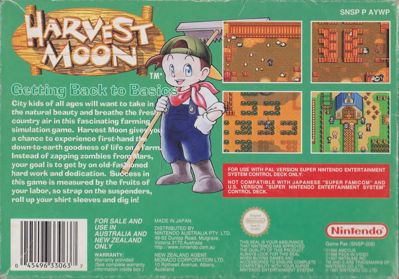 Harvest Moon - Box - Back
